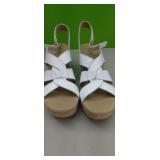 GISELLE BEACH  white leather currently blanc size