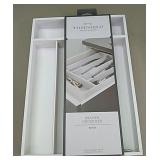 New white bamboo drawer organizer..