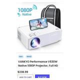 VANKYO Performance V630W Native 1080P Projector,