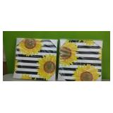 Sunflower Canvas Wall Hangings (2) New in plastic