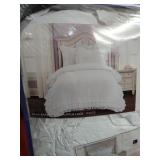 2 Pc Shabby Chic Ruffle Lace Comforter Set Size