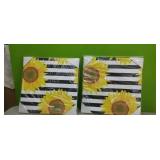 Sunflower Canvas Wall Hangings (2) New in plastic
