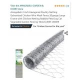Amagabeli 2 inch Hexagonal Poultry Netting
