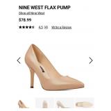 Nine West Flax Pump Size 9 Light Natural Leather