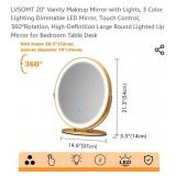 LVSOMT 20" Vanity Makeup Mirror with Lights, 3