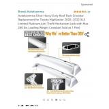 Autekcomma Silver Heavy Duty Roof Rack Crossbar