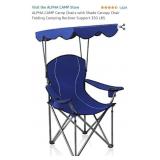 ALPHA CAMP Camp Chairs with Shade Canopy Chair