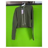 Wild Fable Cropped Hoodie Medium Size Olive Green