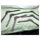 6 wooden heady duty hangers
