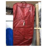 American tourist hanging luggage