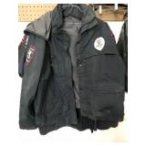 Saucer police department jacket and  button down