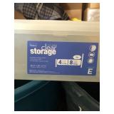 Under bed storage tote with locking lid