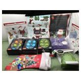 Christmas lot- stocking, ornaments, window clings