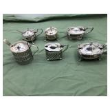 Silver plate - colbalt blue inserts