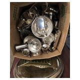 Misc silver plate pieces- approx 50 plus