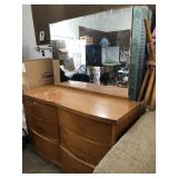 6 drawer dresser with mirror- ready to paint