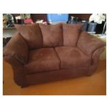 Love Seat / Brown / Suede / Microfiber / Very