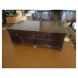 Coffee Table with 5 Drawers / Some Damage By Rear