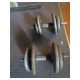 Pair of Steel Dumbbells with Weights