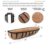 Sekcen Railing Planter Window Box Deck Balcony