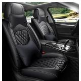 FREESOO Car Seat Cover Leather, Luxury Seat