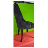 NEW BLACK BEDROOM/ READING CHAIR W/ Silver