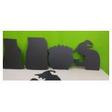 Halloween  Plastic Cut Outs decorations ( 2 pkgs)
