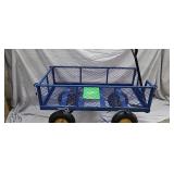 NEW Heavy Duty Steel Garden Cart color: Blue