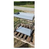 Rustic Wine Rack Cart with Removable Tray Gray /