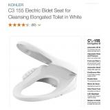 KOHLER C3 155 Electric Bidet Seat for Cleansing