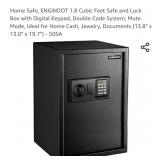 Home Safe, ENGiNDOT 1.8 Cubic Feet Safe and Lock