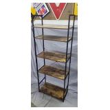 NEW 5 TIER BOOKSHELFColor: Black & Dark wood