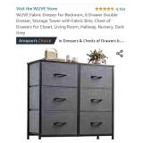WLIVE Fabric Dresser for Bedroom, 6 Drawer Double