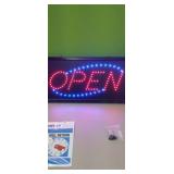 LED ILLUMINATED OPEN SIGN
