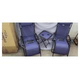 NEW Outdoor Lounge color: Blue Includes 2 chairs