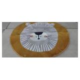 Oval Rug with Lion