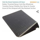 Rubber Threshold Ramp 4 Inch Rise Wheelchair