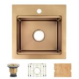 New Gold Bar Sink,17 X 17 Inch Bar Sink Drop