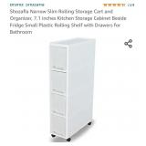 Shozafia Narrow Slim Rolling Storage Cart and