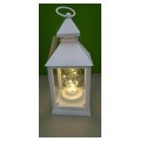 White plastic lantern 4" x 11" ....NEW IN Box