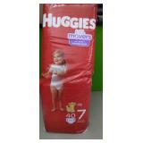 Huggies  #7 diapers.  (40 diapers)