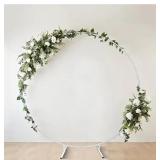 Doingart 6.8ft (2M) White Round Metal Wedding
