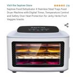 Septree Food Dehydrator 4 Stainless Steel Trays