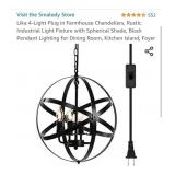 Lika 4-Light Farmhouse Chandeliers Rustic