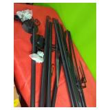 2 String Light Poles - Outdoor Metal Poles with