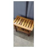 NEW Bamboo Shower Bench * has shipping damage on