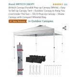 Britech Canopy Durable Pop-up Canopy (White) 