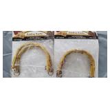 2 Pair Handbag HandlesNatural Bamboo - 6.5" x