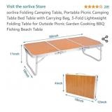 sorliva Folding Camping Table, Portable Picnic