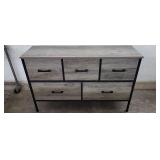 NEW 5 DRAWER FABRIC DRESSERColor: Grey &